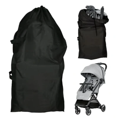 Imagen de Wisebom Bolsa Carro Bebe, Bolsas de Transporte para Carritos Funda Carrito Negro Viaje Cochecito, Impermeable Silla Paseo Coche Infantil