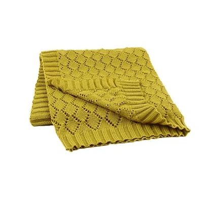 Imagen de Odot Manta de Punto para Bebé Recién Nacido, Suave y Cálida Crochet Cobija Toalla Cama Niños Swaddle Bebe Cuna, Cochecito Silla Paseo (80x100cm,Amarillo)