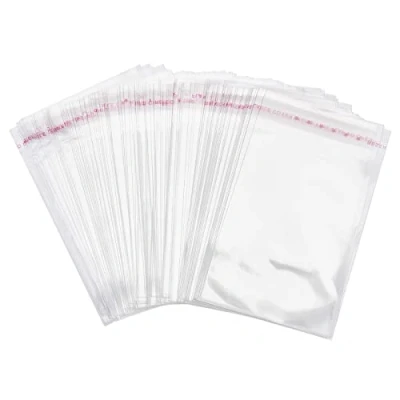 Imagen de NBEADS 1000pcs Bolsas de plástico Transparente celofán OPP Autoadhesivas para envases pequeños, 100x60 mm