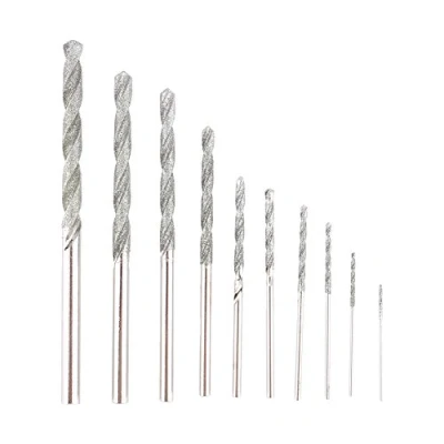 Imagen de Juego de Brocas diamante, 10 piezas / con punta diamante para piedra baldosas vidrio 0.8 4.0mm,