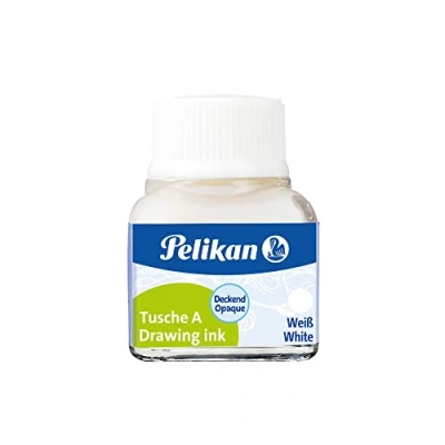 Imagen de Tinta china pelikan blanco bote de 10 ml