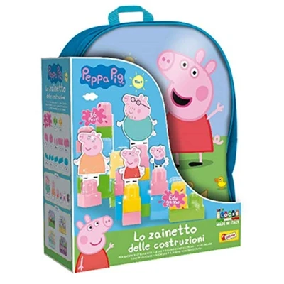 Imagen de Liscianigiochi Mochila con construcciones de Peppa Pig para bébés Juego educativo niños a partir 1 año