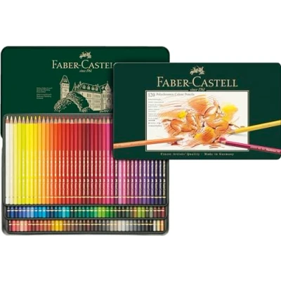 Imagen de Faber Castell 110011 Estuche de metal con 120 ecolápices polychromos, multicolor