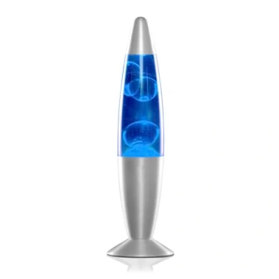 Imagen de InnovaGoods® Lampara de Lava, Lámpara Lava Relajante, Lamparas mesita noche, Funciona con una bombilla R39 25W, ideal para habitación, Salón, Sala estar. (Color Azul)