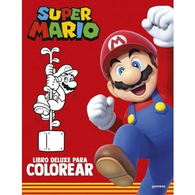 Imagen de Super Mario Libro deluxe para colorear: de actividades Bros (Montena)