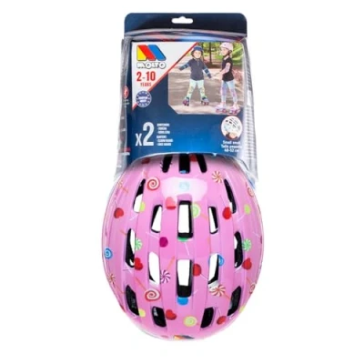 Imagen de Set de Casco y Protecciones Rosa Moltó Seguridad para Niños en Actividades al Aire Libre Incluye Rodilleras Coderas