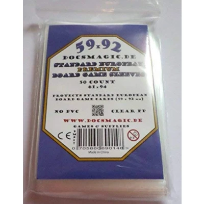 Imagen de docsmagic.de 50 Premium Standard European Board Game Sleeves 61 x 94 EU Euro 59 92