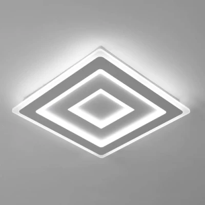 Imagen de Comely Plafon LED Techo Cuadrado Moderna, 52W 5850LM Lámpara de Acrílica, Blanco Luz para Dormitorio, Sala Estar, Pasillo, Blanca 6500K, 40cm