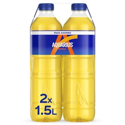 Imagen de Aquarius Naranja Bebida funcional con sales minerales, baja en calorías Pack 2 botellas 1.5L