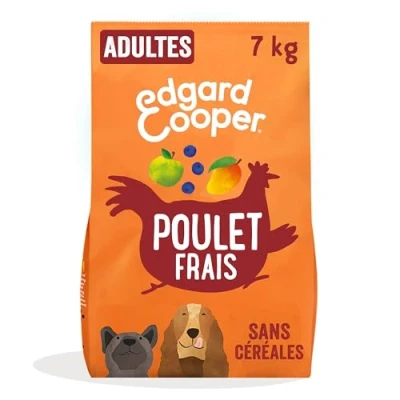 Imagen de Edgard &amp; Cooper Croquetas para Perros (Pollo Fresco, 7kg), sin Cereales, Carne Fresca y proteínas de Calidad, Ingredientes Reales Perros, hipoalergénicos, azúcares añadidos
