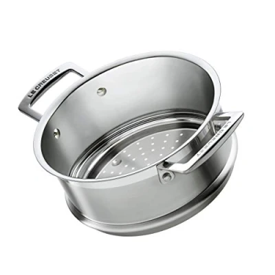 Imagen de Le Creuset Accesorio de vapor, diámetro 20 cm, Acero inoxidable, Para ollas Con asas, Metálico, 96202420000000