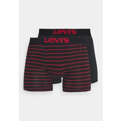 Imagen de Levi&#039;s Vintage Stripe Boxer 2 PACK Culotte, Hombre, Talla: Small, Red/black