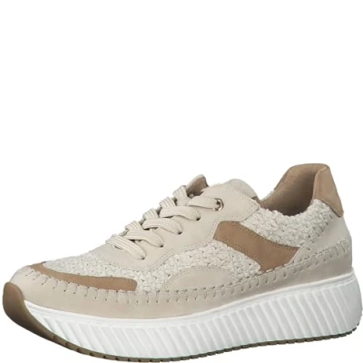 Imagen de MARCO TOZZI Zapatillas Deportivas para Mujer, Suave Feel Me, Plantilla Intercambiable, 2 23733 42, Crema Comb, 37 EU