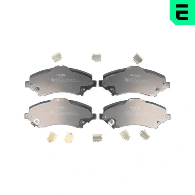 Imagen de OPTIMAL BP 12704 Juego de pastillas freno Eje delantero con avisador acústico desgaste accesorios DODGE: Journey MPV, Nitro SUV