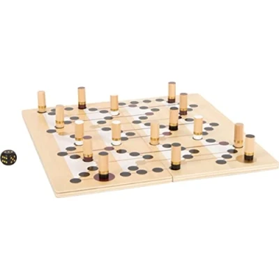 Imagen de small foot Juego de Ludo y Escalera Gold Edition, en Colores Moda, para 2 4 Jugadores, a Partir años, Art 12218