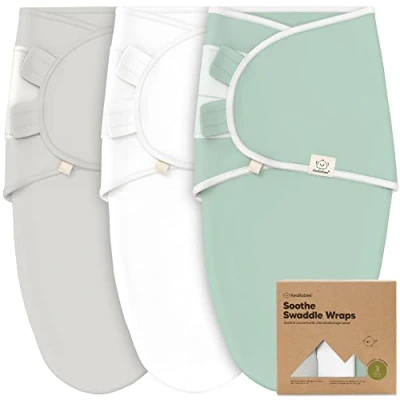 Imagen de Sacos orgánicos para Dormir bebé Paquete de 3 pañales recién Nacido 0 a Meses Saco Nacido, (Sage)
