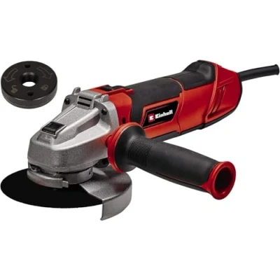 Imagen de Einhell Amoladora angular TE AG 125/1010 CE (1010 W, ranura de fijación rápida, Ø125 mm, protección disco, empuñadura adicional, agarre suave ergonómico, sin disco corte)