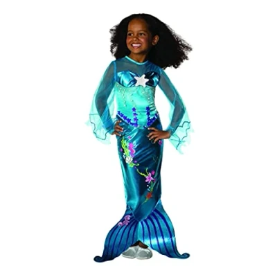 Imagen de Rubie&#039;s Rubies Disfraz de sirena infantil, talla S (882718 S), multicolor, 882718
