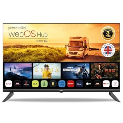 Imagen de Cello CS32WS01T 32&#039; Smart Camping Travel TV, TV de 12 Voltios, Triple Sintonizador, Bluetooth, Disney+, Netflix, Apple TV+, Prime, Video Paramount+, Caravanas Barcos HGVS, Made in Europe