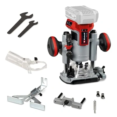 Imagen de Einhell Professional Fresa superior con batería TP RO 18 Li BL Solo Power X Change (18 V, altura de carrera 35 mm, motor sin escobillas, incl. tope paralelo, ni cargador)