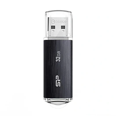 Imagen de Silicon Power Blaze B02 unidad flash USB 32 GB tipo A 3.0 (3.1 Gen 1) Negro Memoria (32 GB, A, 1), Tapa, 8 g, Negro)