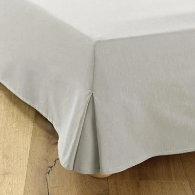 Imagen de Cubre Canape 90x200 Gris 4 Faldas de 30 cm para Cama 90 x 200 con somier Funda Protector Fabricado en Europa