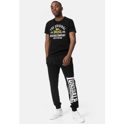 Imagen de Lonsdale Normale Passform Cloghfin Camiseta estampada, Hombre, Talla: Medium, Black yellow white