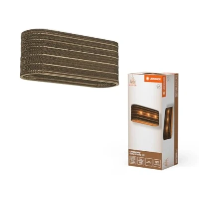 Imagen de LEDVANCE Deckenleuchte 3 flammig Decor Cardboard Oval braun aus Wellpappe, E27, 600 mm Länge, Leuchtenschirm recyceltem Material, nachhaltig durch austauschbare Lichtquelle, einfache Montage