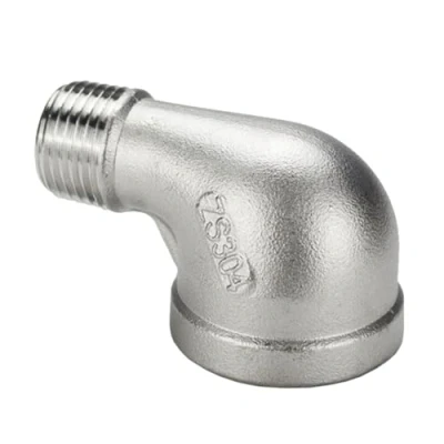 Imagen de 1 Uds 1/4 &quot;3/8&quot; 1/2 &quot;3/4&quot; &quot;1 1/4&quot; hembra a macho codo reductor de 90 , accesorios tubería conector SS304 acero inoxidable grados(1/2&quot; to 3/8&quot;)