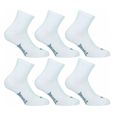 Imagen de Lonsdale Quarter 6 Pares Calcetines, Algodón (Blanco, 39 42)