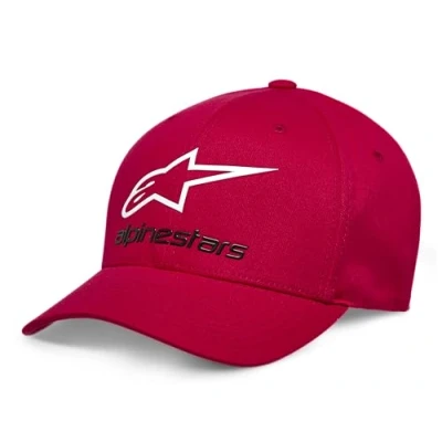 Imagen de Alpinestars Original Logo Flexfit Hat Gorra de béisbol, Rojo/Blanco/Negro, S/M para Hombre