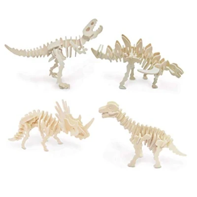 Imagen de Quay Conjunto de los dinosaurios 1 artesanía en madera Kit construcción FSC
