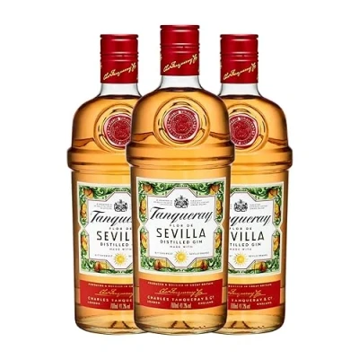 Imagen de Ginebra Tanqueray Flor de Sevilla 70 cl (Caja 3 Botellas cl)