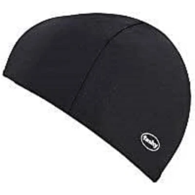 Imagen de Fashy Fabric Swim Gorro de natación, Hombres, Negro/Blanco, Talla estándar