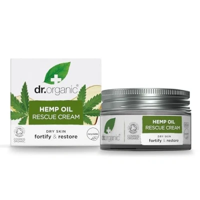 Imagen de Dr. Organic Crema Rescate 24H; aceite de Cañamo 50 ml