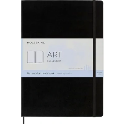 Imagen de Moleskine 21 x 29.7 cm A4 Size Watercolour Notebook Classic Notebook, Paper Suitable for Pencils and Paints Hard Cover Elastic Closure, Colour Black, 60 Pages
