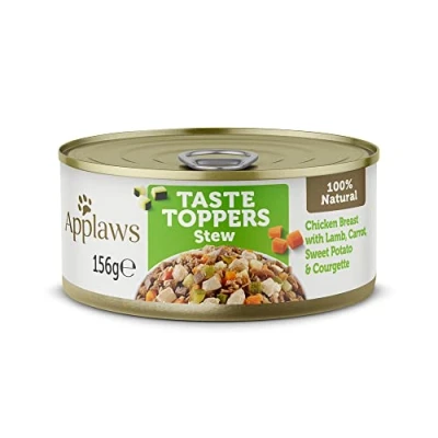 Imagen de Applaws Comida Húmeda para Perros 100% Natural, Estofado sin Granos de Cordero con Verduras, Paquete 12 Latas 156g
