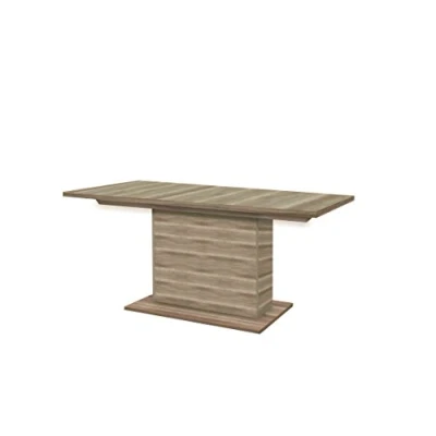 Imagen de FORTE Calpe Mesa de comedor con extracción sincronizada y un inserto interior, material a base madera, decoración en roble antiguo, 160 x 90 76,59 cm