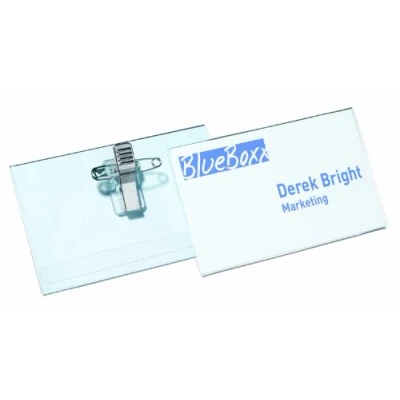 Imagen de Durable 814519 Portanombres Economía con clip de combinación 54 x 90 mm 50 piezas