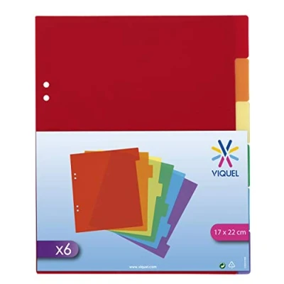 Imagen de Viquel Separadores de plástico 6 vías A5 Multicolor