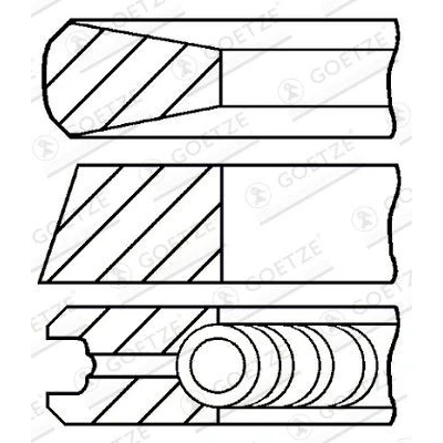 Imagen de GOETZE ENGINE 08 136500 30 Juego de Segmentos Pistón 108