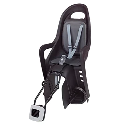 Imagen de POLISPORT 8406000011 Silla Trasera ecologica Groovy 29&#039;&#039; para Bicicleta con Ruedas de 26&#039;&#039; a Apta niños un Peso 9 22Kg Anclaje en el Cuadro Color Negro/Gris Oscuro
