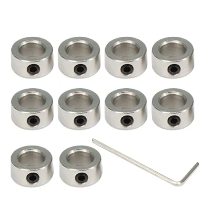 Imagen de Befenybay 10 piezas de collar bloqueo eje 6 mm T6 anillo tornillo plomo para CNC (6 plata)