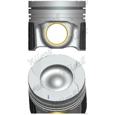 Imagen de NÜRAL 87 452900 00 Pistóns 84,01 con casquillo para cubo de perno, canal refrigeración, soporte segmento pistón, Biela trapecial