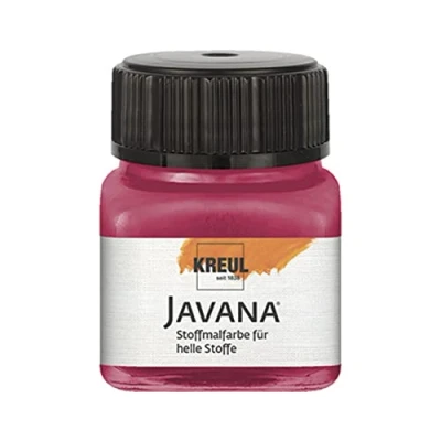 Imagen de KREUL 90938 Pintura para textil translúcida rubí 20ml. JAVANA TEX