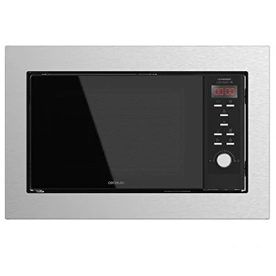 Imagen de Cecotec Microondas encastrable Digital GrandHeat 2350 Built In SteelBlack. 900W, Integrable, 23 Litros, Grill, 9 funciones preconfiguradas, Quick Start, Temporizador