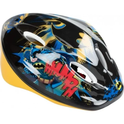 Imagen de DC Comics Casco Ciclo niño Batman 52 56cm superhéroes Hombre murciélago Seguridad Protección Negro Amarillo S, Unisex Adulto