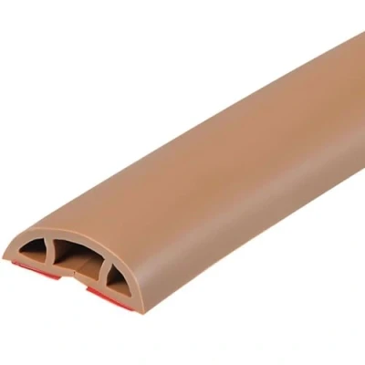 Imagen de PVC Protector De Cable Suelo, Canaleta Cables Suelo Adhesiva, Pasacables Marron(Color: Light Brown, S: 1m)