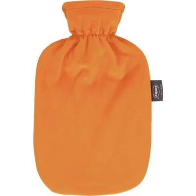 Imagen de Fashy Bolsa de agua caliente con funda forro polar, color naranja, 2,0 L