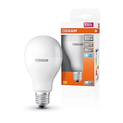 Imagen de OSRAM Lámpara LED A150 de Star para la base E27, forma pera, óptica Matt, 2452 lúmenes, blanco frío (4000k), reemplazo bombillas convencionales 150 W, 1 paquete